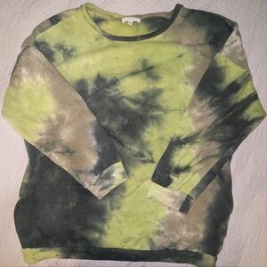Better Be Lime and Charcoal Tie-Dye Sweatshirt